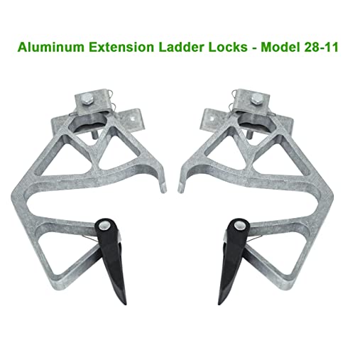 Aluminum Extension Ladder Locks for Werner 28-11 Rung Lock Kit - color: Silver