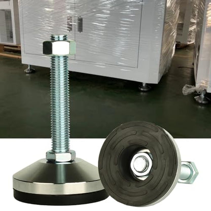 Heavy Duty Leveling Screw Leg,Leg Leveler 3.14" Dia Base,Adjustable Leveling feet M16 Thread, 2600 Lb Capacity,Capacity for Workbench, Machine, Cabinet, (D80xM16x100,4 Pcs,Black) - size: D80xM16x100,4 Pcs