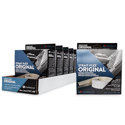 Drywall Tape – Original Pro-Pack Drywall Repair Corner Bead – Finishes Inside or Outside 90 Degrees and Off-Angle Corners – Replaces Standard Bead, Uses Less Compound – 6 Rolls of 50" - size: 6 pack