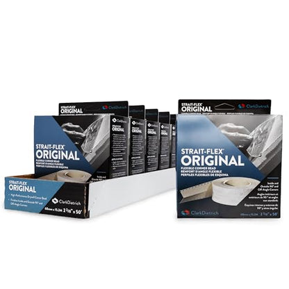 Drywall Tape – Original Pro-Pack Drywall Repair Corner Bead – Finishes Inside or Outside 90 Degrees and Off-Angle Corners – Replaces Standard Bead, Uses Less Compound – 6 Rolls of 50" - size: 6 pack
