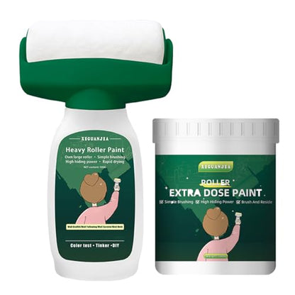 Large Roller Brush Wall Repair Tool,Wall Repair Kit,Wall Roller Paint BrushSuitable for Repairing The Wall with Latex Paint,Repair Graffiti, Stains, and Footprints on The Wall(1000g,White) - style: 2Pack