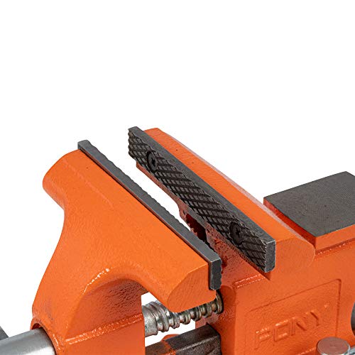 Pony Tools 24545 4-1/2in. Light Duty Bench Vise with Swivel Base, Orange