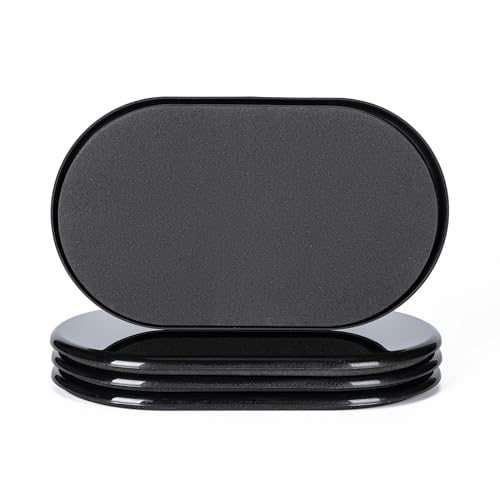 Furniture Sliders, Furniture Sliders Pads for Hardwood Floors, Chair Legs Floors Protectors, Reusable Round Glides Glider, Heavy Duty Furniture Movers Sliders (4 Pcs, 5 3/4inch x 9 1/2inch,Black) - size: 9 1/2" Oval-4 Pack Black