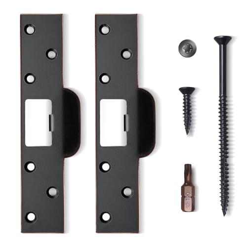 Heavy Duty Door Strike Plate 7" Oil Rubbed Bronze 2 Pack, Extra Long Design for Repairing Damaged Worn Frame/Slot/Jamb, Large Hole to Fix Latch Sticking, Reinforcement Striker - color: Oil Rubbed Bronze, size: 2 Pack