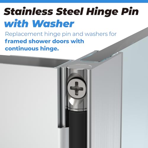 Stainless Steel Hinge Pin fits Framed Shower Door, Pivot Hinge Pin 5/16" Diameter and Washer 2 Pack - size: ‎2CSHP516