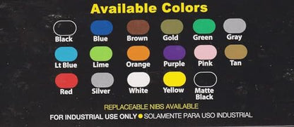 Enamel Paint Markers MPD-15 | GOLD - 1 Pack | Permanent Marks on Metal, Glass, Rubber, Plastic & more, Waterproof UV Resistant - color: Gold