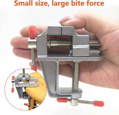 Mini Table Vise – Small Bench Vise Clamp for DIY Projects, Woodworking & Home Repair, Portable Adjustable Vise for Workbench & Craft Work
