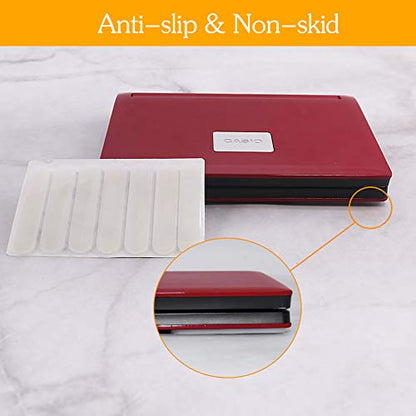 16pcs Glass Top Bumpers, Silicone Strip Adhesive Furniture Bumpers for Sliding Door Cabinet Drawers - size: 50mm*10mm, 2mm