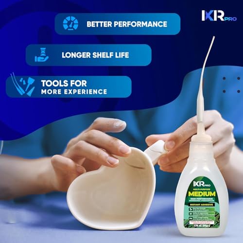 CA Glue Medium Viscosity Kit (3x1.75 oz.) Cyanoacrylate Glue, Super Glue for Everyday Repairs, Woodworking, Plastic, Ceramic, and DIY Crafts, Quick-Drying Multi-Purpose Adhesive with Easy Application - size: 3 Pack, style: Medium CA Glue