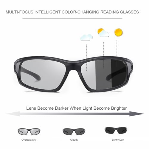 YIMI Polarized Photochromic Driving z87 Sunglasses For Men Women Day and Night safety glasses - color: Photochromic/Black Lens