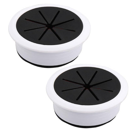 EASYEAH 2 Pcs Desk Grommet 2-1/16" / 53 mm, Desk Hole Cover for Cables Black and White, Cable Grommet ABS Plastic, Desk Hole Grommet for Home & Office Pc, Detachable Cable Cord Organizer - size: 2-1/16" / 53 mm, style: 2pcs White and Black