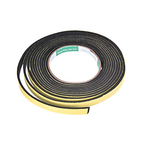 uxcell Sealing Foam Tape 10mm Wide 3mm Thick 4m/13ft Long, Self Adhesive Weather Strip for Window Door Insulation - size: 10mmx3mmx4m