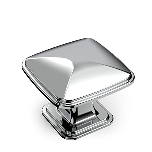 Amerdeco 10 Pack 1-1/4 inch Cabinet Knobs, Polished Chrome for Dresser Drawers, Bathroom Cabinets K0003CP - color: Polished Chrome, size: 10 Pack