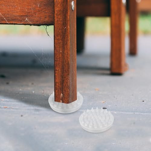 DOITOOL 10pcs Round Anti-Skid Furniture Pads Spikes 48mm Table Leg Protectors Floor Protection for Chairs and Sofas
