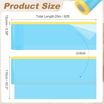 HARFINGTON Pre-Taped Masking Film 43.3" x82ft Adhesive Tape and Drape Painters Plastic Drop Cloth Film with Tape Plastic Sheeting for Automotive Painting Covering, Blue - color: Blue, size: 43.3"x82ft