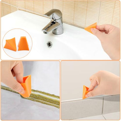2 PCS Silicone Seam Tool Silicone Caulking Tool, Caulk Applicator, Easy to Use and Reusable Caulking Applicator Finishing Tool for Kitchen, Bathroom, Joint