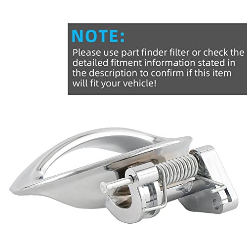 DEAL AUTO ELECTRIC PARTS Chrome Interior Door Handle, Front/Rear Driver Left Side, with Metal Pin & Spring Replacement Kit, Compatible with 2006-2011 Chevy HHR, Replaces 19299614 25812196 - style: Left Front or Rear
