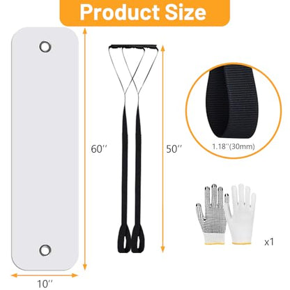 2 Pcs Appliance Sliders for Refrigerators Plastic Appliance Glide with Pull Strap Furniture Moving Slides for Tile Carpet Hardwood Floors (10''×60'' White) - size: 10''×60'' White
