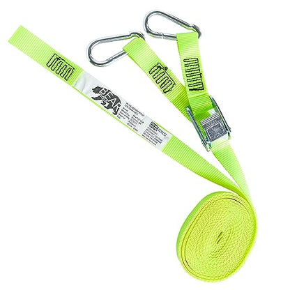 BearTOOLS 6 Meter Hi-Vis Ladder Strap C/W Cam Lock - Ladder Straps for Safety - Cam Lock Connector, Stabiliser for Work Ladders - Avoid Slips & Accidents When Working At Height - size: One size