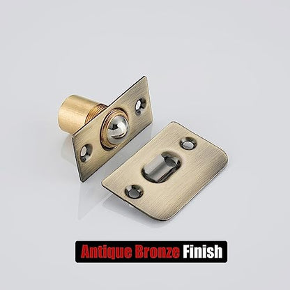 JQK Closet Ball Catch Door Hardware, Stainless Steel Catch Adjustable with Strike Plate, Antique Bronze 2 Pack, HBC100-QG-P2 - color: Antique Bronze, size: 2 Pack