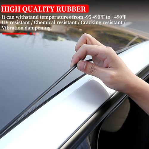 Car Sunroof Rubber Seal Strip Windshield Seal Strip Wind Noise Reduction Kit Anti-Dust Skylight Sealing Strip for Tesla Model Y with Installation Tool (for Model Y) - style: For Model Y