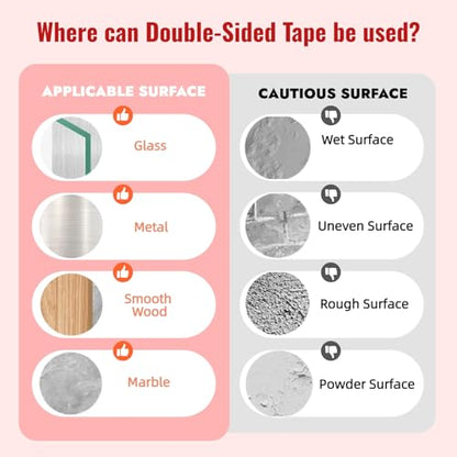 Double Sided Tape Heavy Duty, Adhesive Mounting Tape, 1 in x 15.5 ft, Waterproof Foam Tape for Indoor, Outdoor, Automotive Trim, Garage, LED Strip Lights, Home Decor