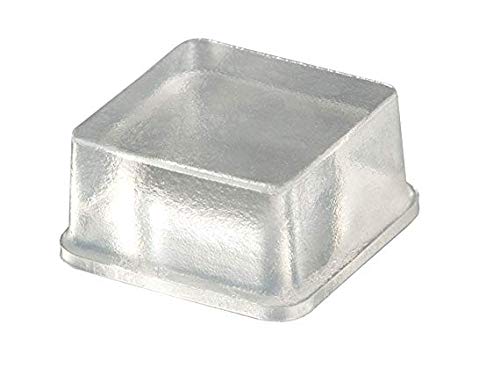 Clear Tall Square Adhesive Rubber Bumper Pads - Rubber Feet for Speakers, Electronics, Furniture, Appliances, Audio Equipment - 20 Pieces - size: 20 Pcs Clear