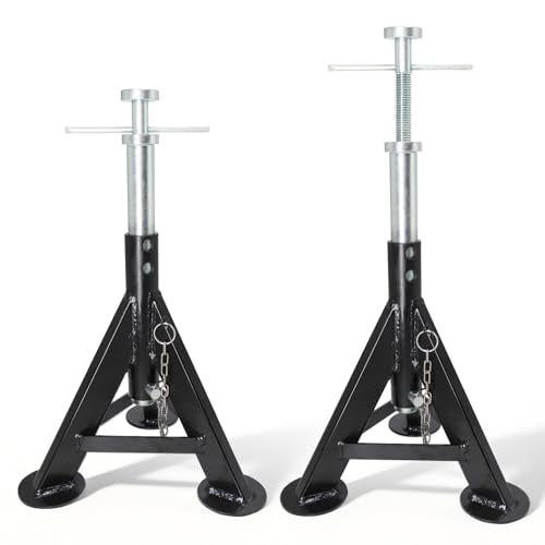 BESTOOL RV Supports Stabilizer Jacks, Travel Trailer Stabilizer Jacks Camper Jack Stands from 17.3" to 30." 5Ton /12000 lbs Capacity, 2PC - color: Black-Standard RV stabilizer jacks/2PC