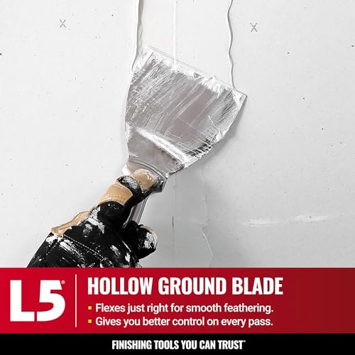 6" All Stainless Steel Joint Knife - LEVEL5 | Professional Grade Putty Blade, Premium Polished All-Metal, Precision Ground Edge, Ergonomic, Corrosion Resistant | 5-406 - size: 6-Inch