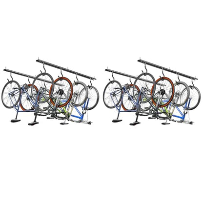 EVERHANGER Ceiling Bike Storage Racks for Garage, Indoor Bike Storage Hanger with Adjustable Bike Hooks for 8 to 16 Bikes - style: For 8 to 16 Bikes