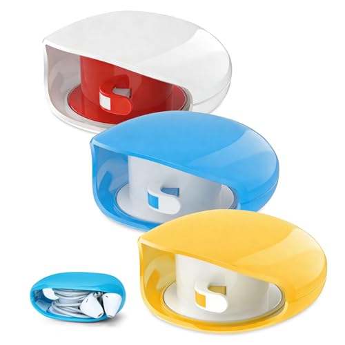 3PCS Automatic Cord Reel, Retractable Hidden Cable Reel, Portable, Tangle-Free, for USB Cables, Headset Cable, Data Cables (B) - color: B