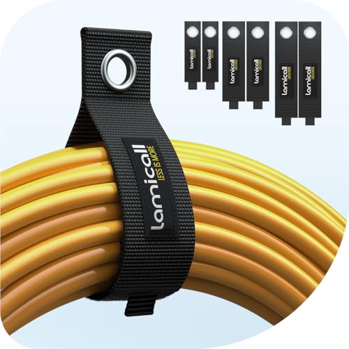 Lamicall Heavy-Duty Extension Cord Storage Straps - 6Pack Reusable Nylon Hook & Loop Cord Organizer Holder for Garage Workshop & RV, 3 Sizes (10", 14", 18") for Tools Organization, Gifts for Men - size: 6Pack - 3Size(10"/14"/18")