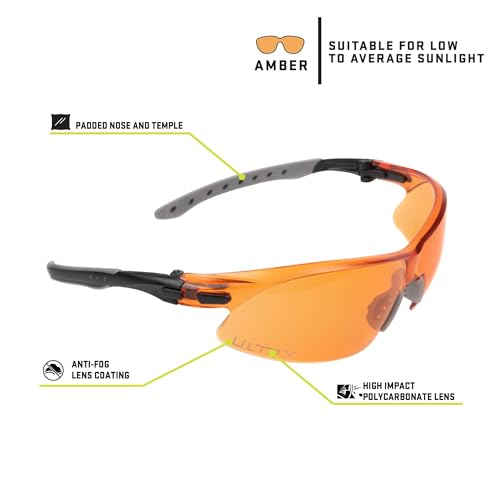ULTRX Unisex Safety Glasses - color: Amber