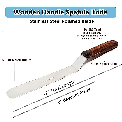 A2Z Scilab Brand Engineering Classic Offset Caulk Tooling Spatula, Stainless Steel (8 Inch Long Offset Blade) - style: 8 Inch Long Offset Blade