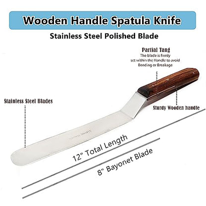 A2Z Scilab Brand Engineering Classic Offset Caulk Tooling Spatula, Stainless Steel (8 Inch Long Offset Blade) - style: 8 Inch Long Offset Blade
