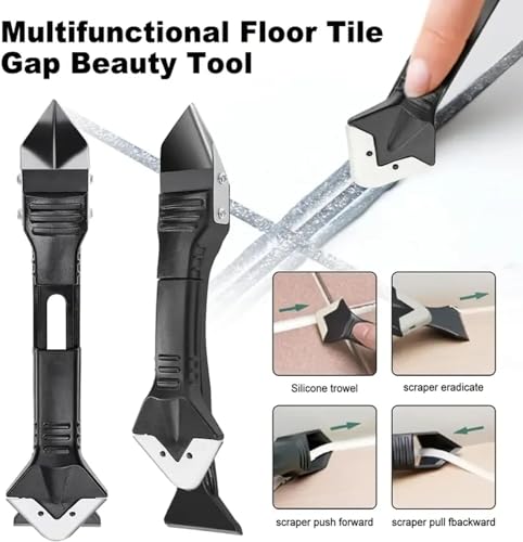 Rotatable Caulk Gun, Caulking Tool Kit and Caulk Remover,Sealant Finishing Tool Grout Scraper,Great Silicone Gun Tools for 10oz Caulk tubes, 8:1 Thrust Ratio