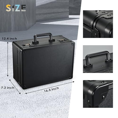 Yueieoun Barber Case with Clippers Sliding Tray, Profesional Barbers Briefcase Tool Case, Barber Cases for Clippers and Supplies, Hair Scissors Trimmer Organizer, Salon Grooming Hard Travel Suitcase - color: Black with Sliding Tray