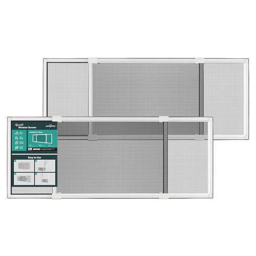 Paramondo Expandable Window Screen, Horizontal (10" H x 19.6" - 36" W, 2 Pack) Adjustable Window Screens, Replacement Window Screens for House Windows - size: Small (10" H x 19.6"-36" W, 2 Pack)