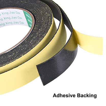 uxcell Sealing Foam Tape 20mm Wide 1mm Thick 5m/16.4ft Long, Self Adhesive Weather Strip for Window Door Insulation - size: 20mmx1mmx5m