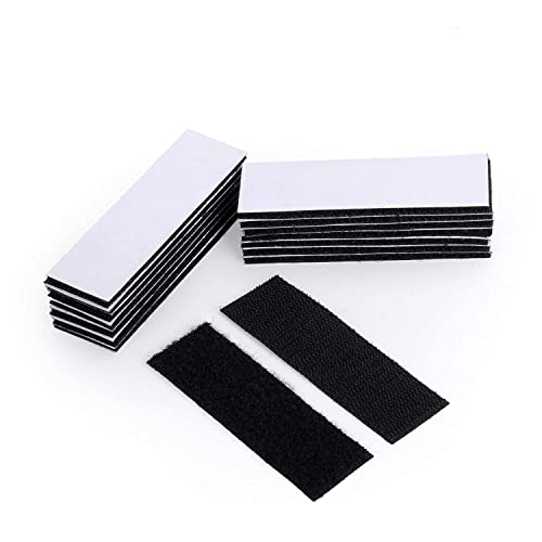 BRAVESHINE Heavy-Weight Hook and Loop Strips with Adhesive - Strong Sticky-Back Fasteners - Double Sided Mounting Tape for Home or Office Use Holds Picture Frame and Tools - 15 Pack 1.2x4 Inch