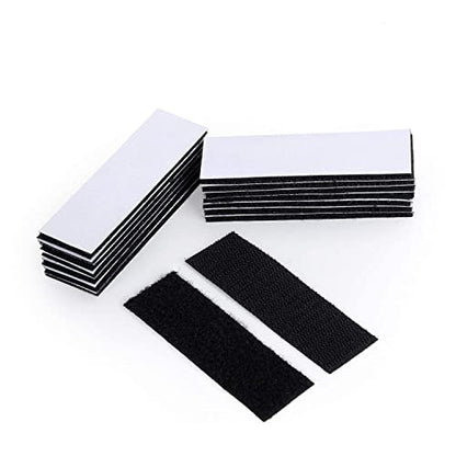 BRAVESHINE Heavy-Weight Hook and Loop Strips with Adhesive - Strong Sticky-Back Fasteners - Double Sided Mounting Tape for Home or Office Use Holds Picture Frame and Tools - 15 Pack 1.2x4 Inch