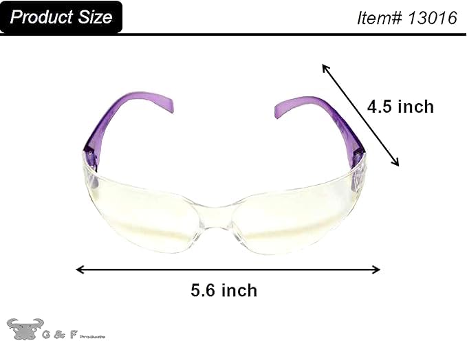 EyePRO Safety Glasses & Goggles Set, Clear Anti-Fog Lens, UV400 Protection, ANSI Z87.1 Certified, Adjustable, 6/12 Pack - style: Clear Lens 6 Pack Safety Glasses