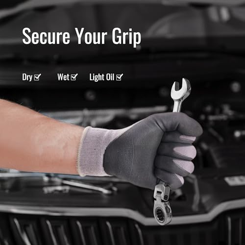High Dexterity Grip Gloves, 5/10 Pack, ANSI Abrasion Level 5, Unisex, XS-3XL - size: 8/M (Pack of 5)