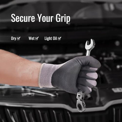 High Dexterity Grip Gloves, 5/10 Pack, ANSI Abrasion Level 5, Unisex, XS-3XL - size: 9/L (Pack of 5)