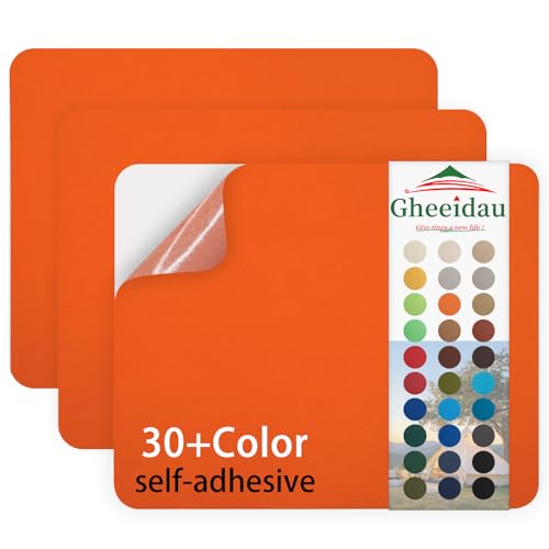 Gheeidau Canvas Repair Patch 9×11 Inch 3Pcs Waterproof Self-Adhesive Fabric Repair Patch for Tents,Boat Cover,Pop Up Canopy,Patio,Bags,Car Seats,Sofas,Furniture Cover(Fluro Orange) - color: Fluro Orange, size: 9"×11"×3PCS