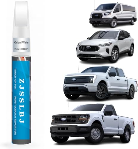 Touch Up Paint for Ford Car Paint Pen Scratch Repair Two-In-One Touch Up Paint, Premium Car Scratch Remover for Deep Scratches - color: Oxford White(Z1) for 2024 Ford F-150/2024 Ford F-150 Lightning/2025 Escape/2024 Transit/2024 Bronco/2024 Bronco Sport/2