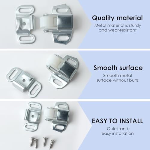 Mailbox Replacement Roller Catch Latch, Durable Roller Catch Latch with Screws for Mailbox Door Repair, Cabinet Doors, RVs, Campers, and Kitchen Hardware (6 Pcs) - color: 6 Pcs