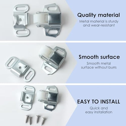 Mailbox Replacement Roller Catch Latch, Durable Roller Catch Latch with Screws for Mailbox Door Repair, Cabinet Doors, RVs, Campers, and Kitchen Hardware (6 Pcs) - color: 6 Pcs