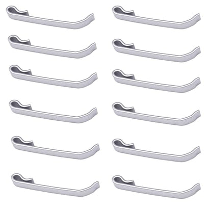 12Pcs Tool Box Drawer Slide Retaining Keeper Clips Fit for Napa Mac Matco Proto Sears Craftsman Tool Boxs Chest Clip Early 2'' Single Loop Pull Out Stop Style Tool Box Drawer Slides Replacement Parts - style: single-ended ring