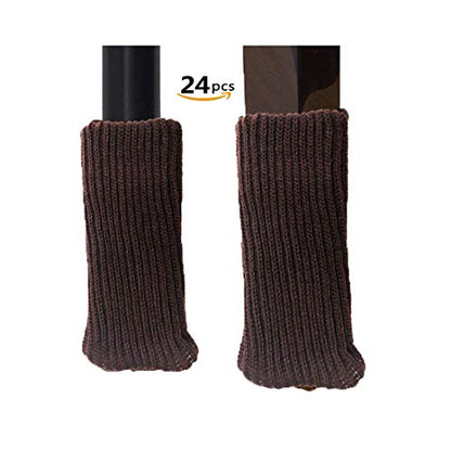 24PCS High Elastic Floor Protectors Knitting Wool Furniture Socks/Chair Leg Pads Floor Protector